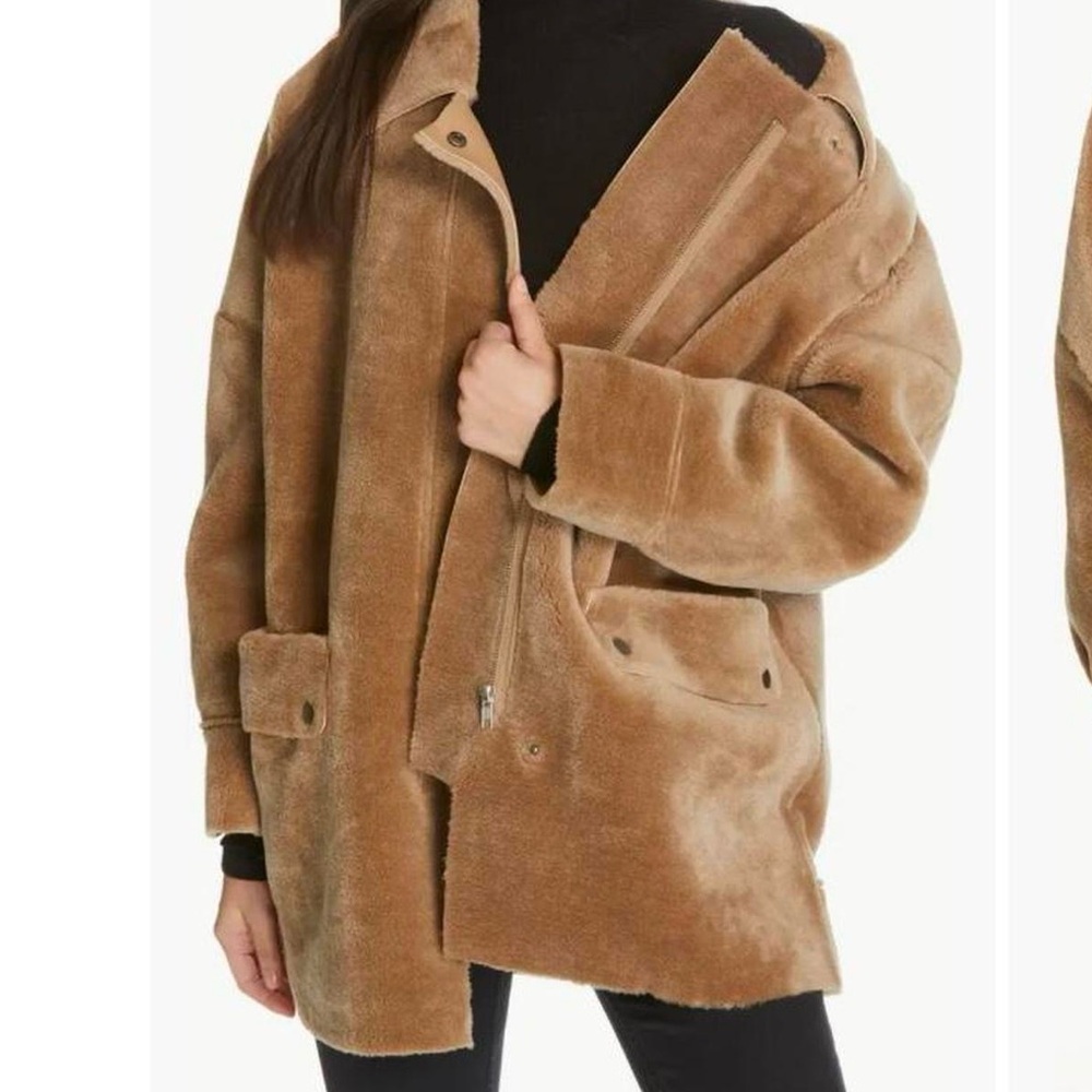 Free People Camel Teddy Jacket